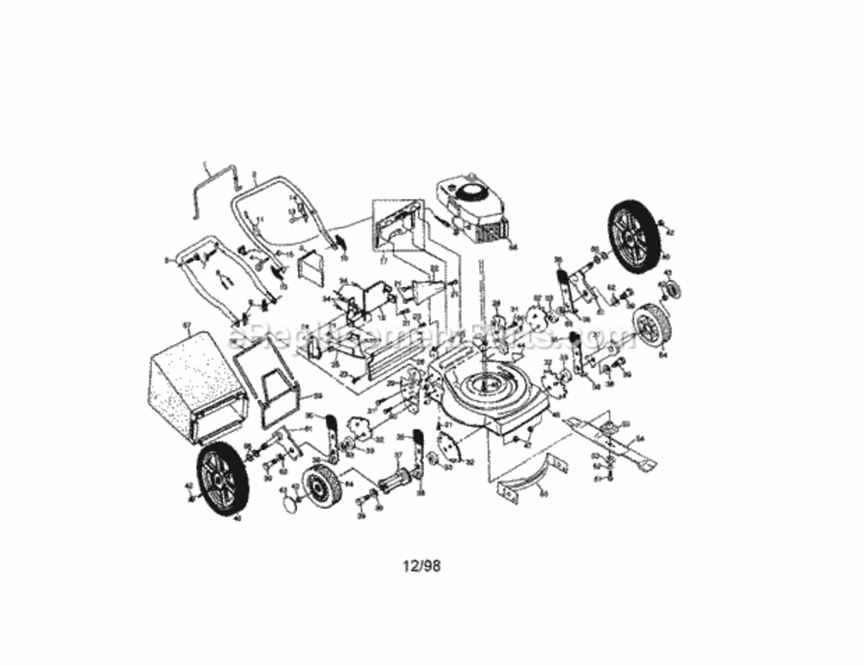 Page A Diagram and Parts List for 917387323  Craftsman Lawn Mower