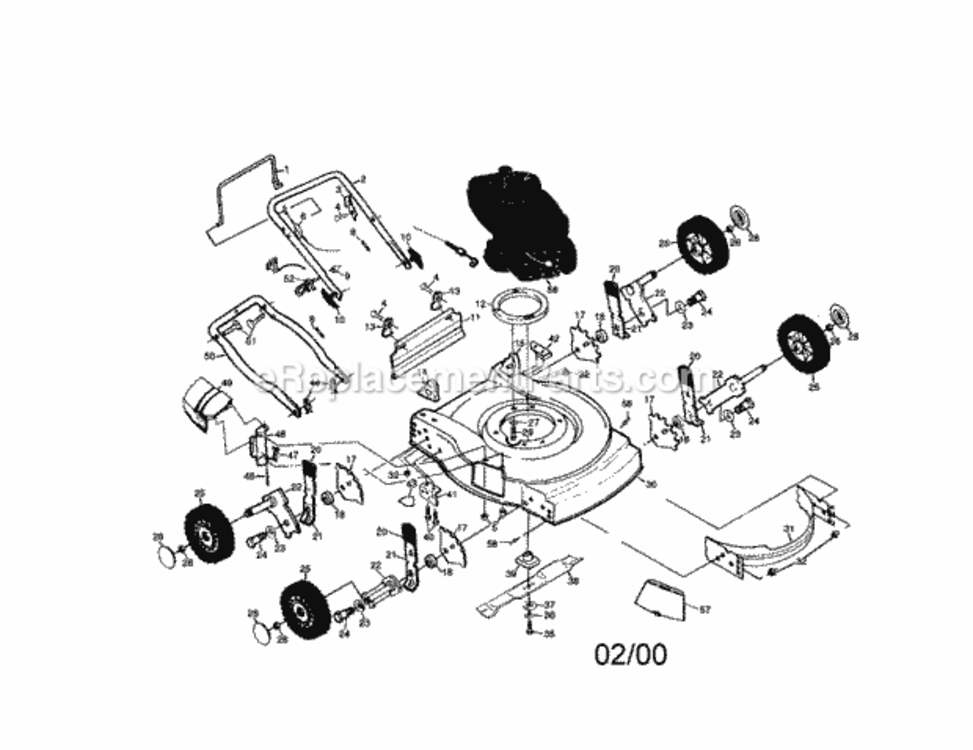 Page A Diagram and Parts List for 917387410  Craftsman Lawn Mower