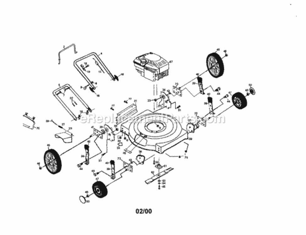 Page A Diagram and Parts List for 917387530  Craftsman Lawn Mower