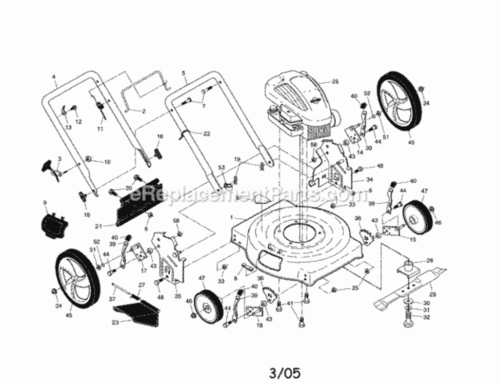 Page A Diagram and Parts List for 917387671  Craftsman Lawn Mower