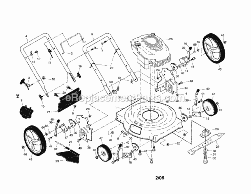 Page A Diagram and Parts List for 917387680  Craftsman Lawn Mower