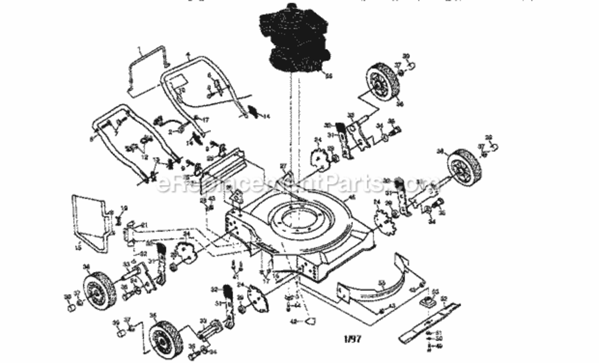Page A Diagram and Parts List for 917387700  Craftsman Lawn Mower