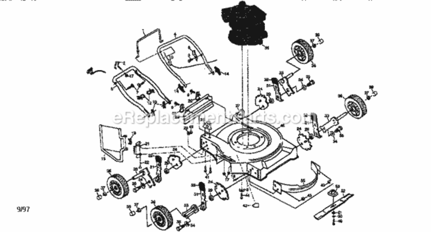 Page A Diagram and Parts List for 917387701  Craftsman Lawn Mower