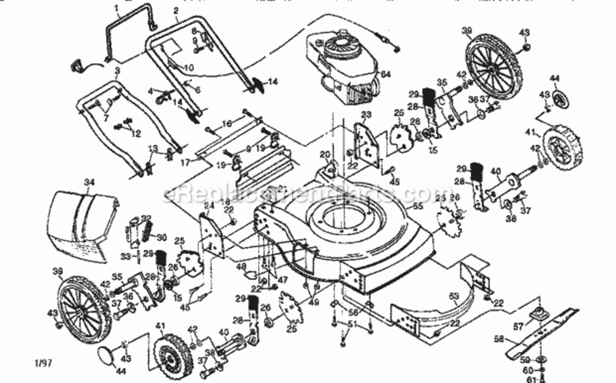 Page A Diagram and Parts List for 917387760  Craftsman Lawn Mower