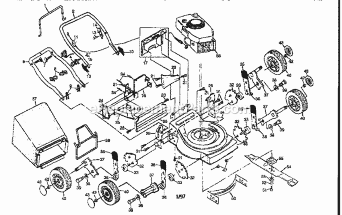 Page A Diagram and Parts List for 917387820  Craftsman Lawn Mower