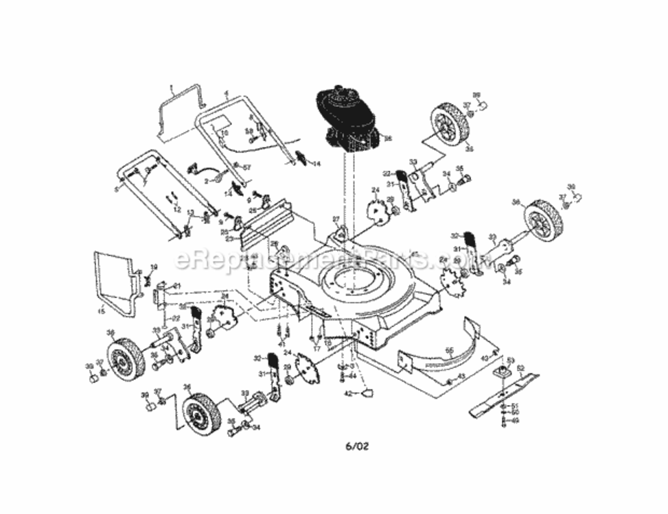 Page A Diagram and Parts List for 917387991  Craftsman Lawn Mower