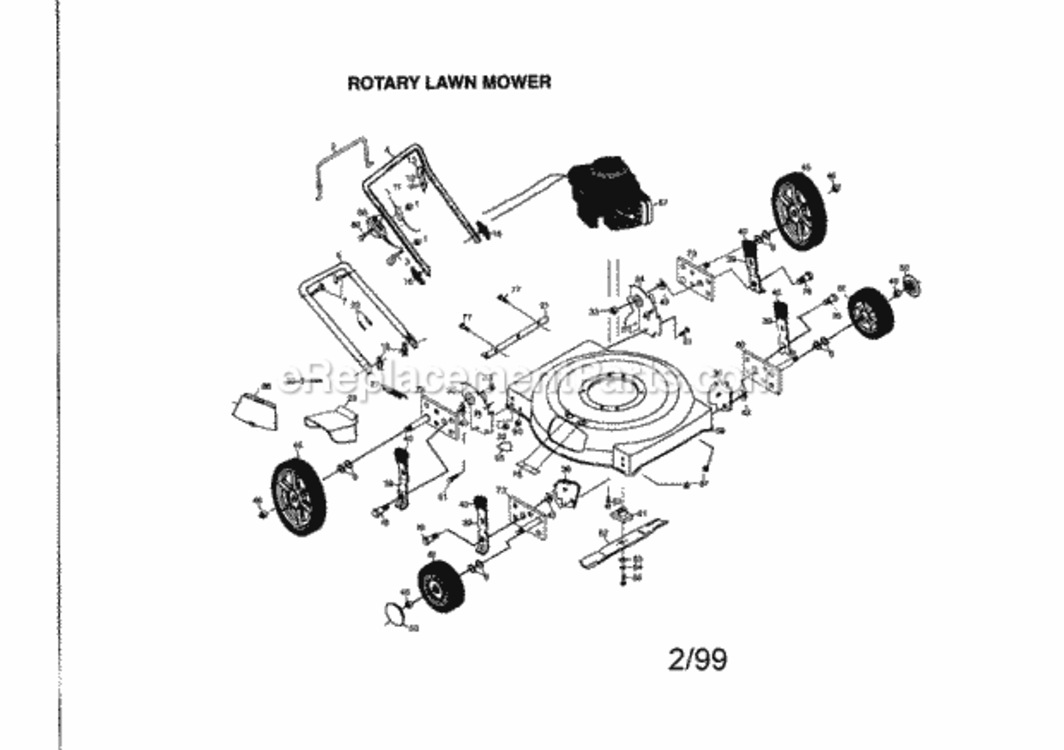 Page A Diagram and Parts List for 917388030  Craftsman Lawn Mower