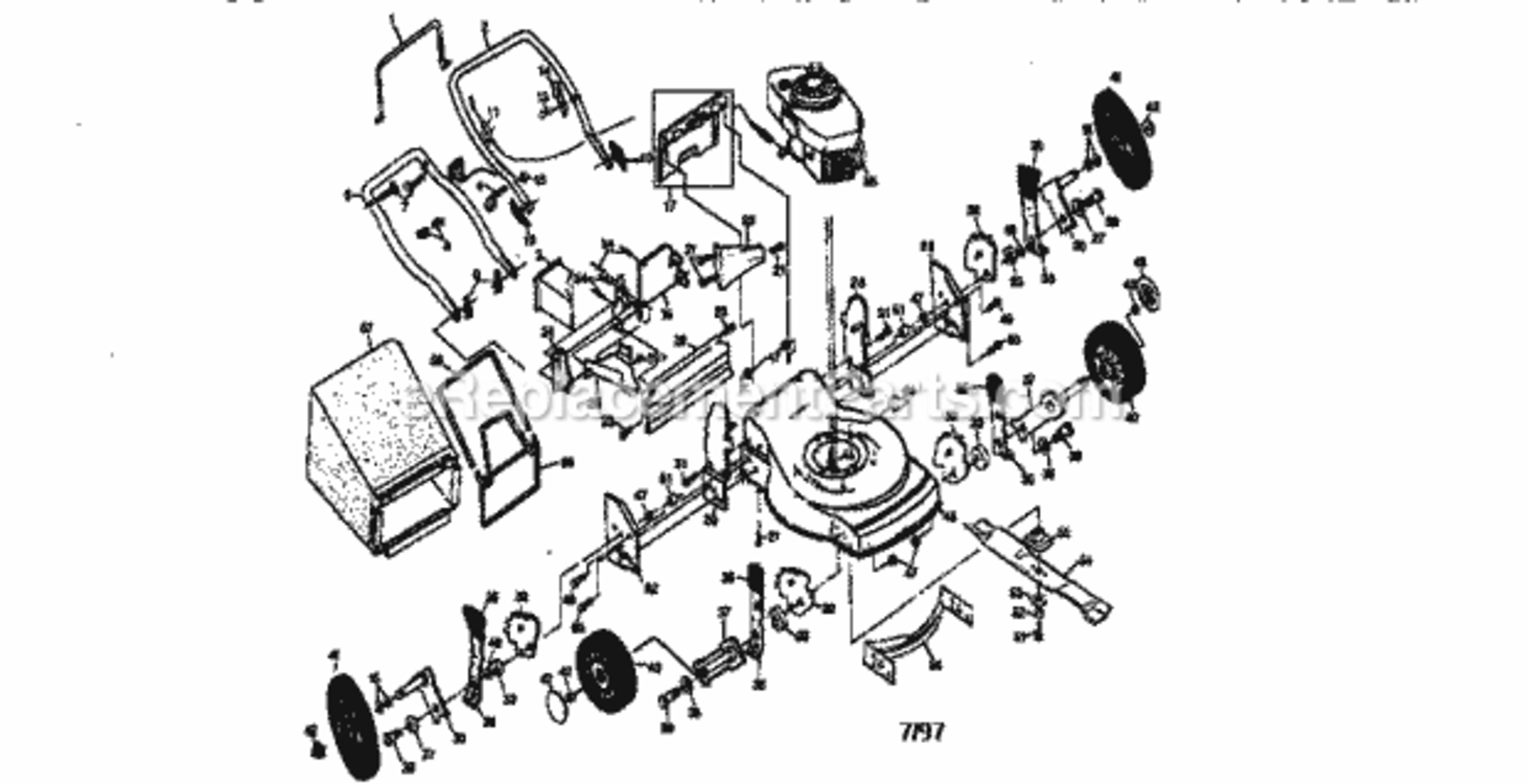 Page A Diagram and Parts List for 917388150  Craftsman Lawn Mower