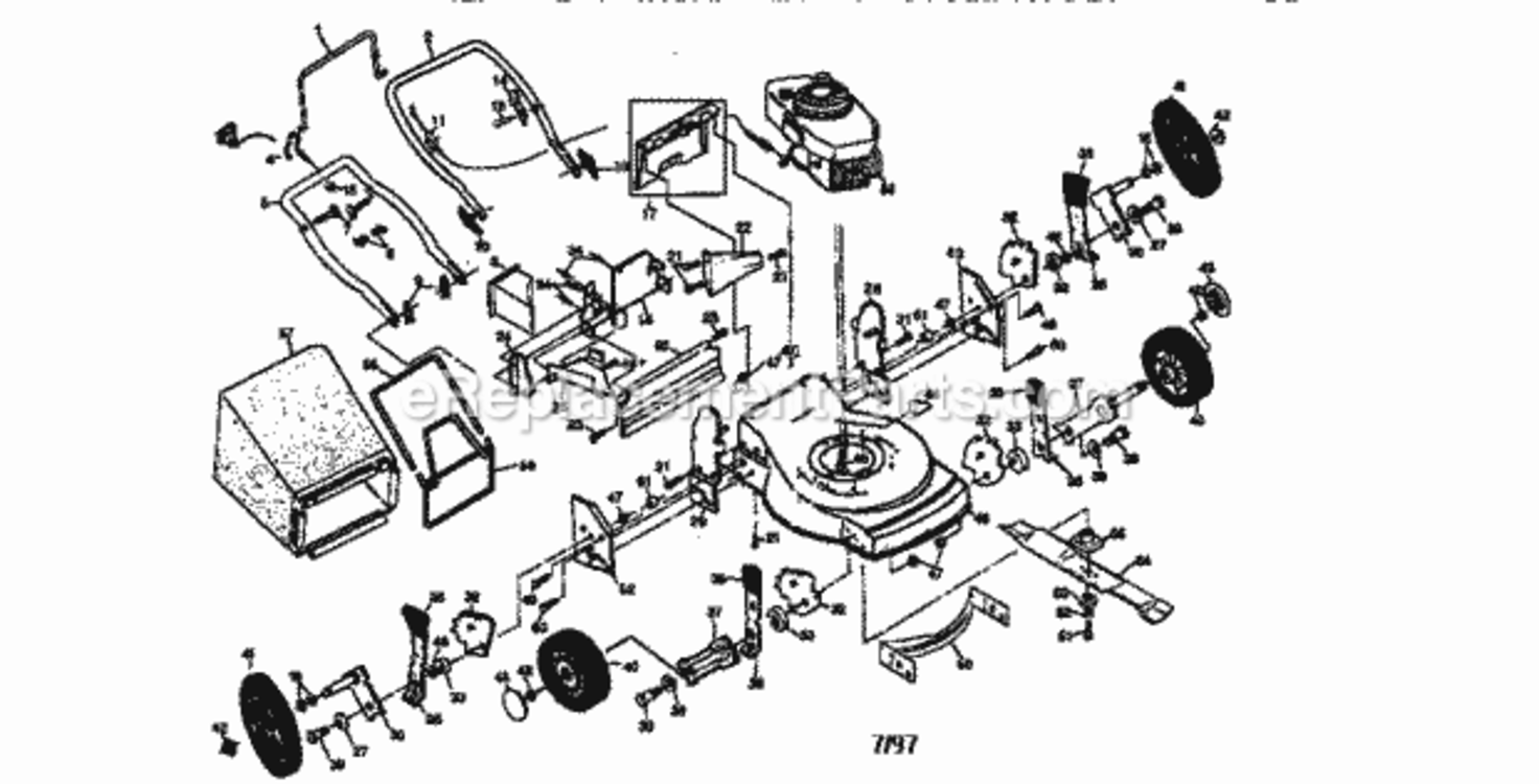 Page A Diagram and Parts List for 917388151  Craftsman Lawn Mower