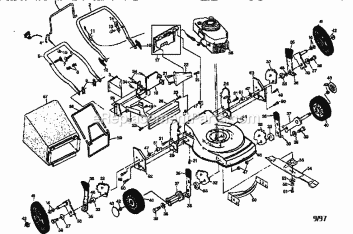 Page A Diagram and Parts List for 917388152  Craftsman Lawn Mower