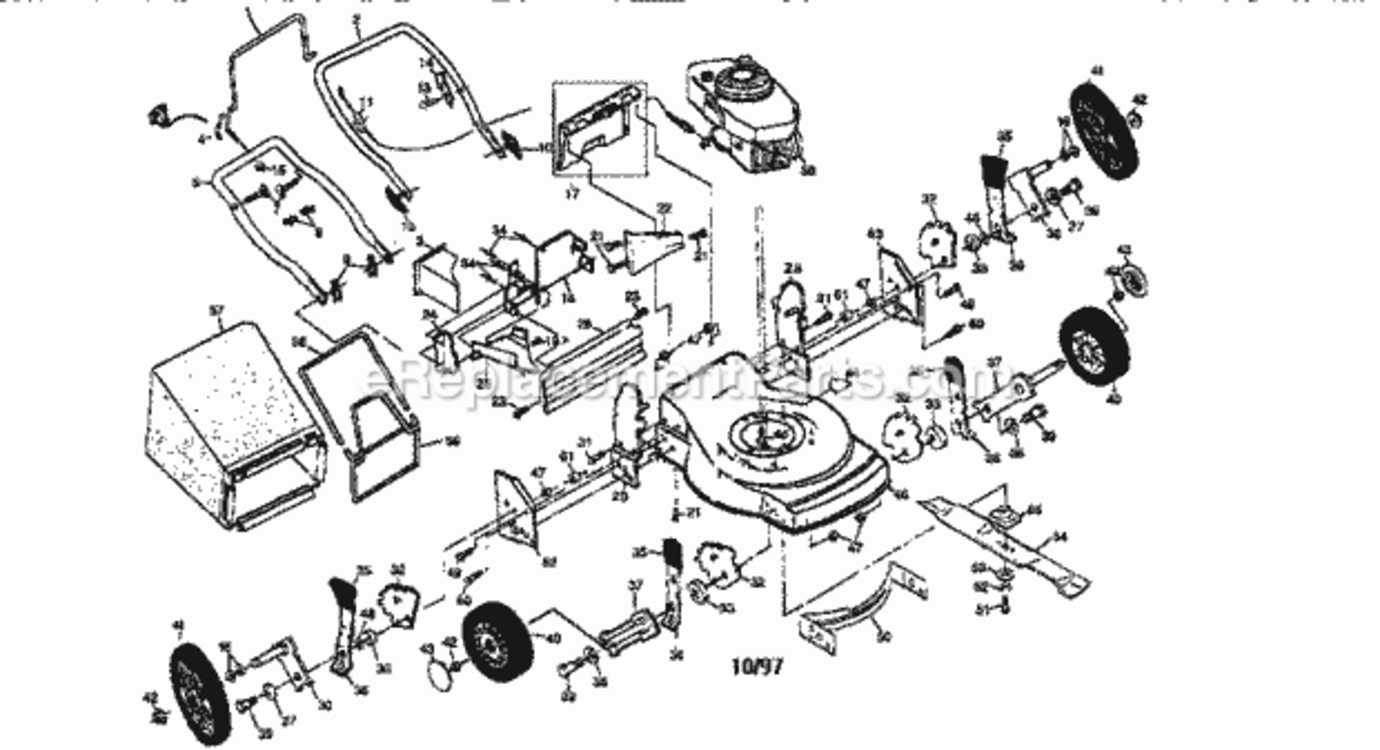 Page A Diagram and Parts List for 917388153  Craftsman Lawn Mower