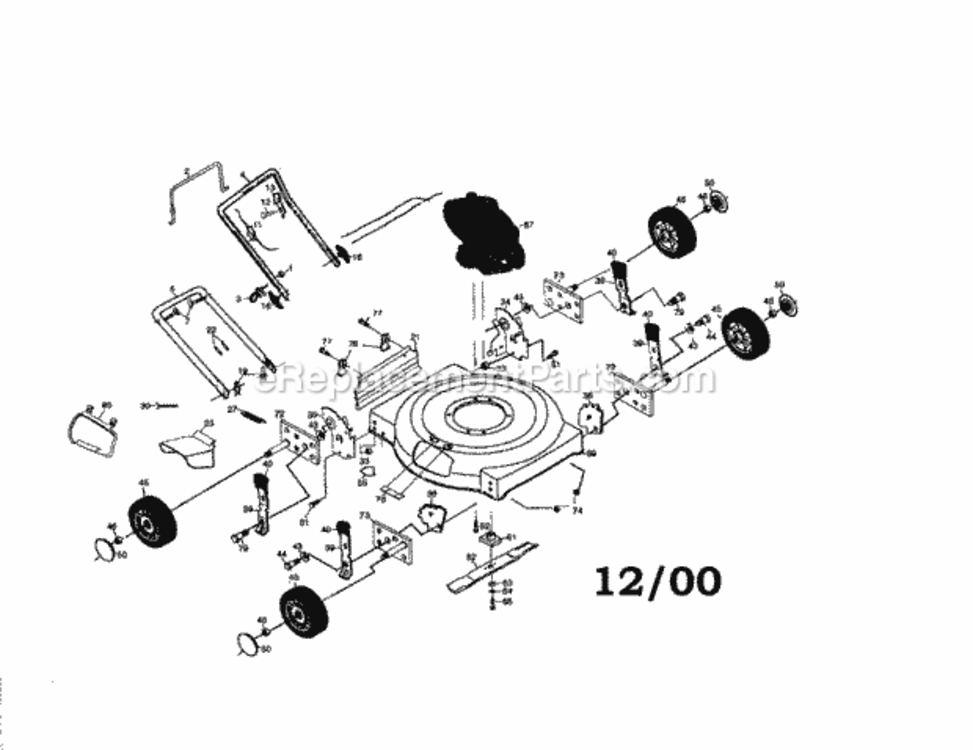 Page A Diagram and Parts List for 917388223  Craftsman Lawn Mower