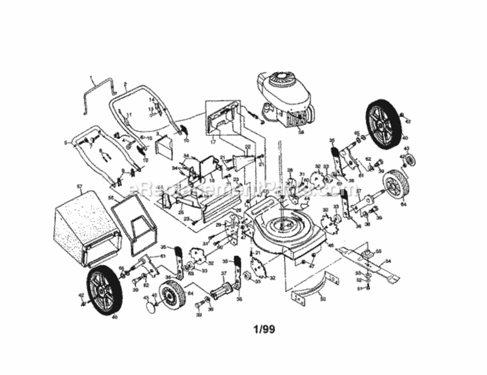 Page A Diagram and Parts List for 917388260  Craftsman Lawn Mower