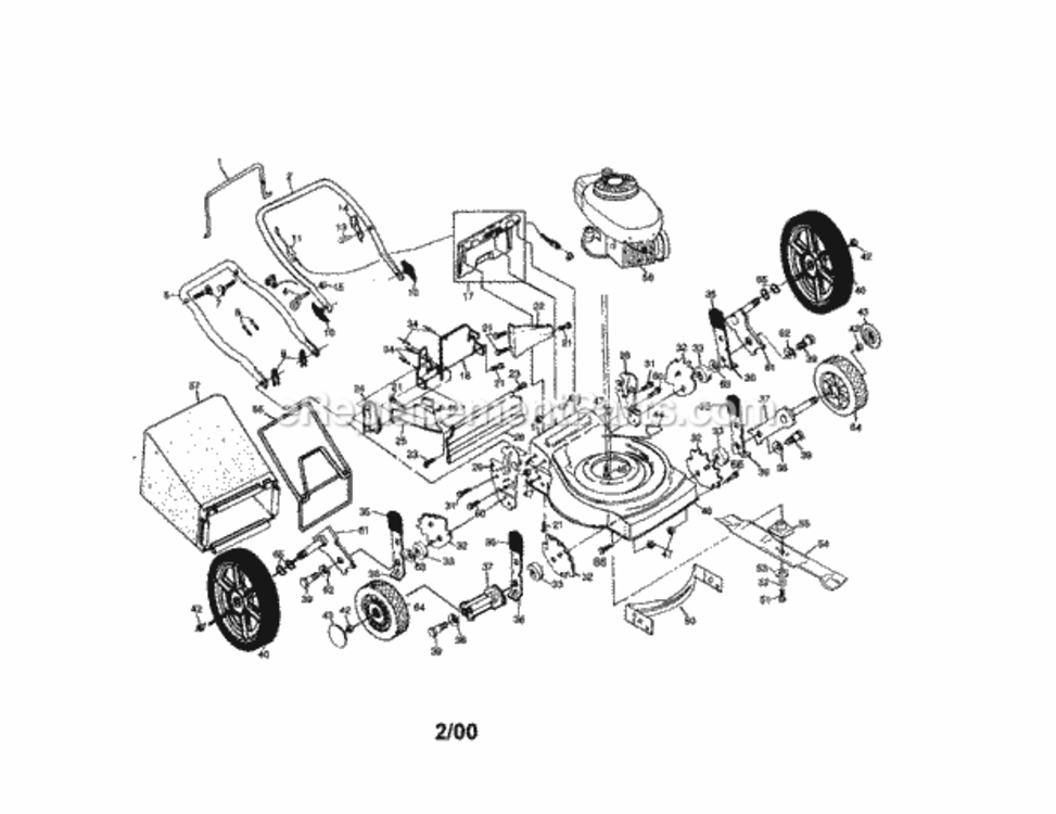 Page A Diagram and Parts List for 917388261  Craftsman Lawn Mower