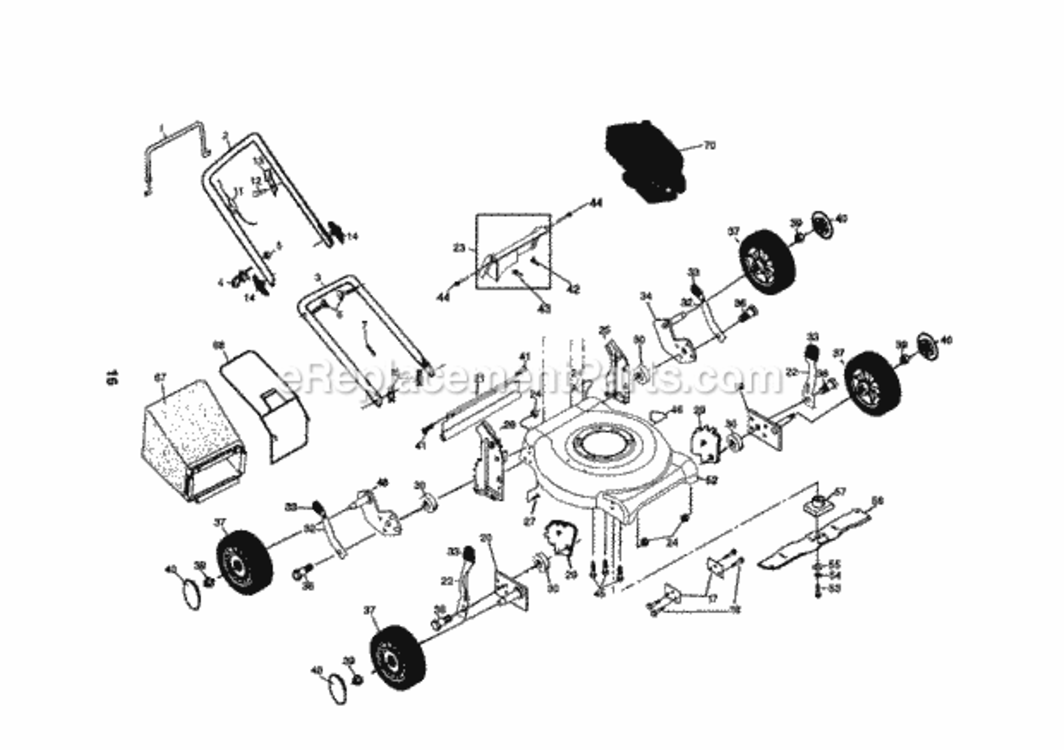 Page A Diagram and Parts List for 917388270  Craftsman Lawn Mower