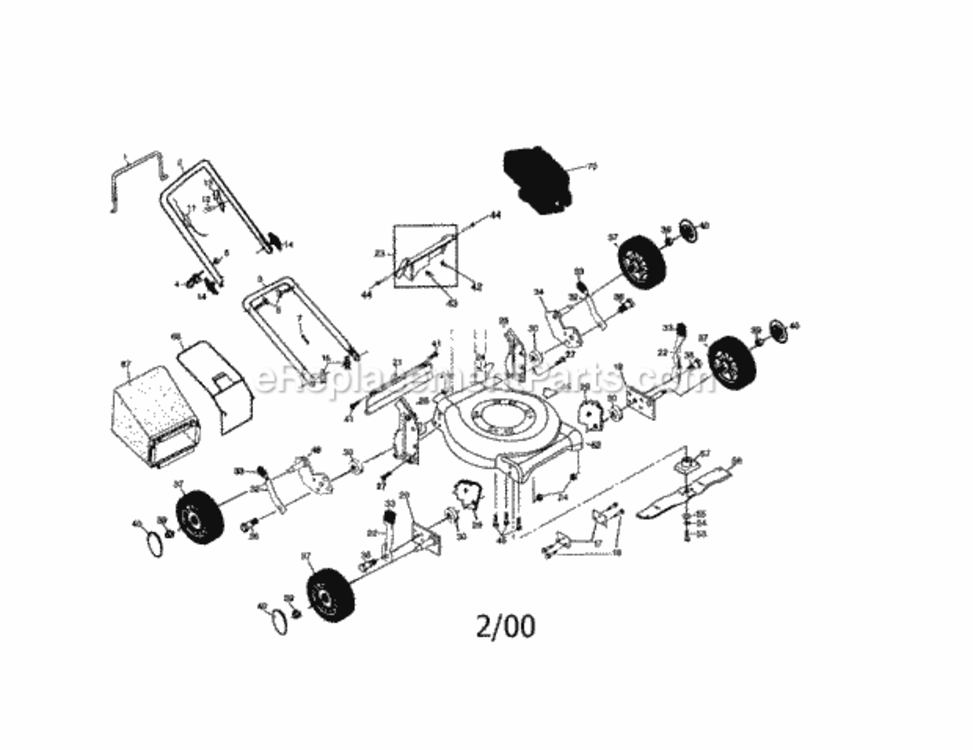 Page A Diagram and Parts List for 917388272  Craftsman Lawn Mower