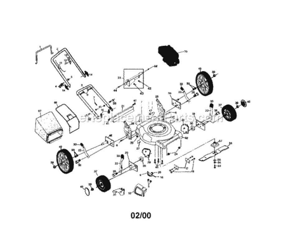 Page A Diagram and Parts List for 917388360  Craftsman Lawn Mower