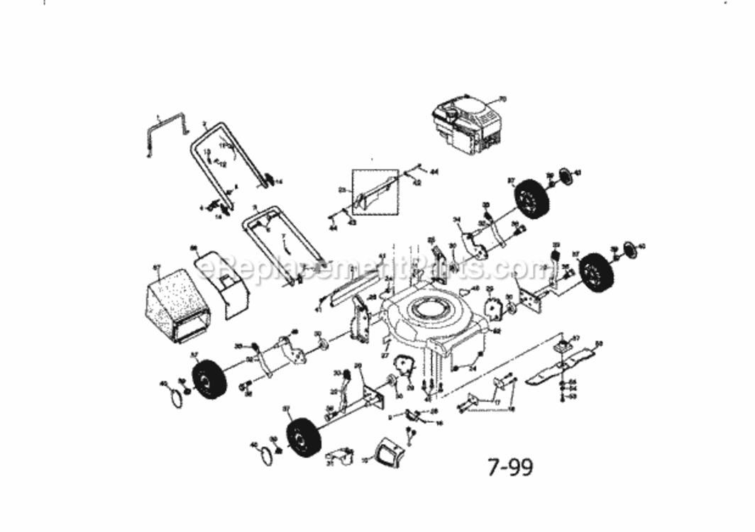 Page A Diagram and Parts List for 917388380  Craftsman Lawn Mower