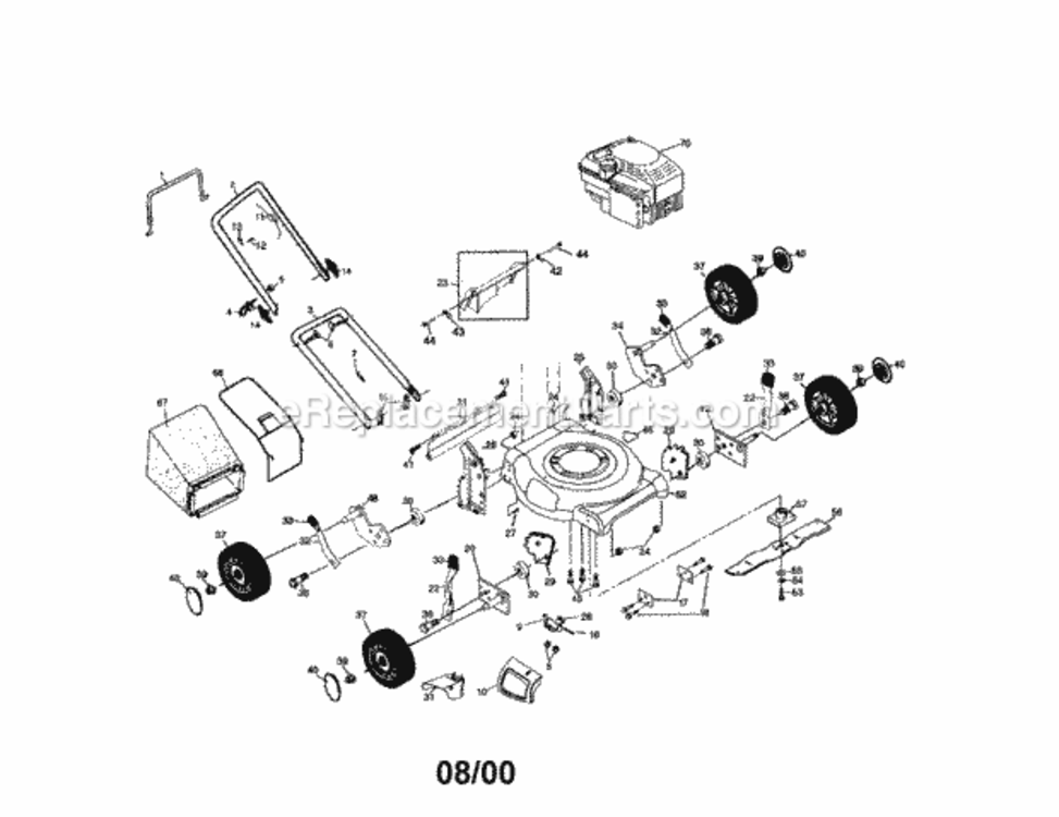 Page A Diagram and Parts List for 917388383  Craftsman Lawn Mower