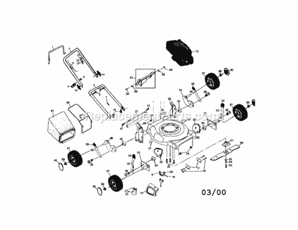 Page A Diagram and Parts List for 917388400  Craftsman Lawn Mower