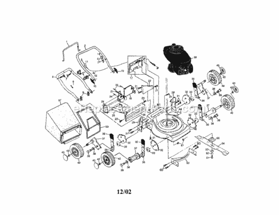 Page A Diagram and Parts List for 917388500  Craftsman Lawn Mower
