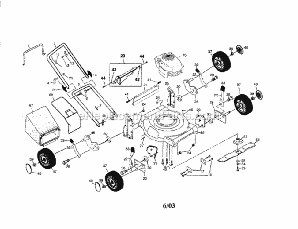 Page A Diagram and Parts List for 917388512  Craftsman Lawn Mower