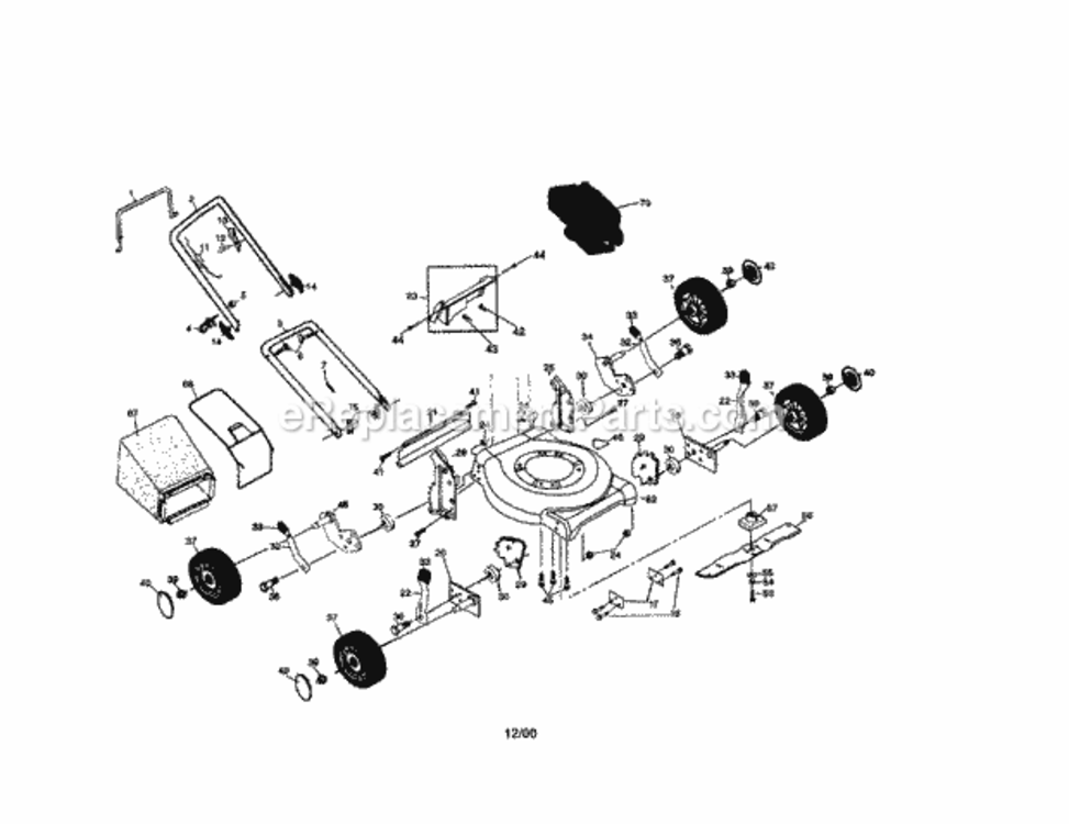 Page A Diagram and Parts List for 917388610  Craftsman Lawn Mower