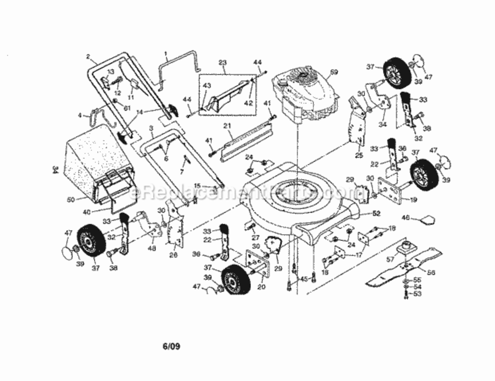 Page A Diagram and Parts List for 917388650  Craftsman Lawn Mower