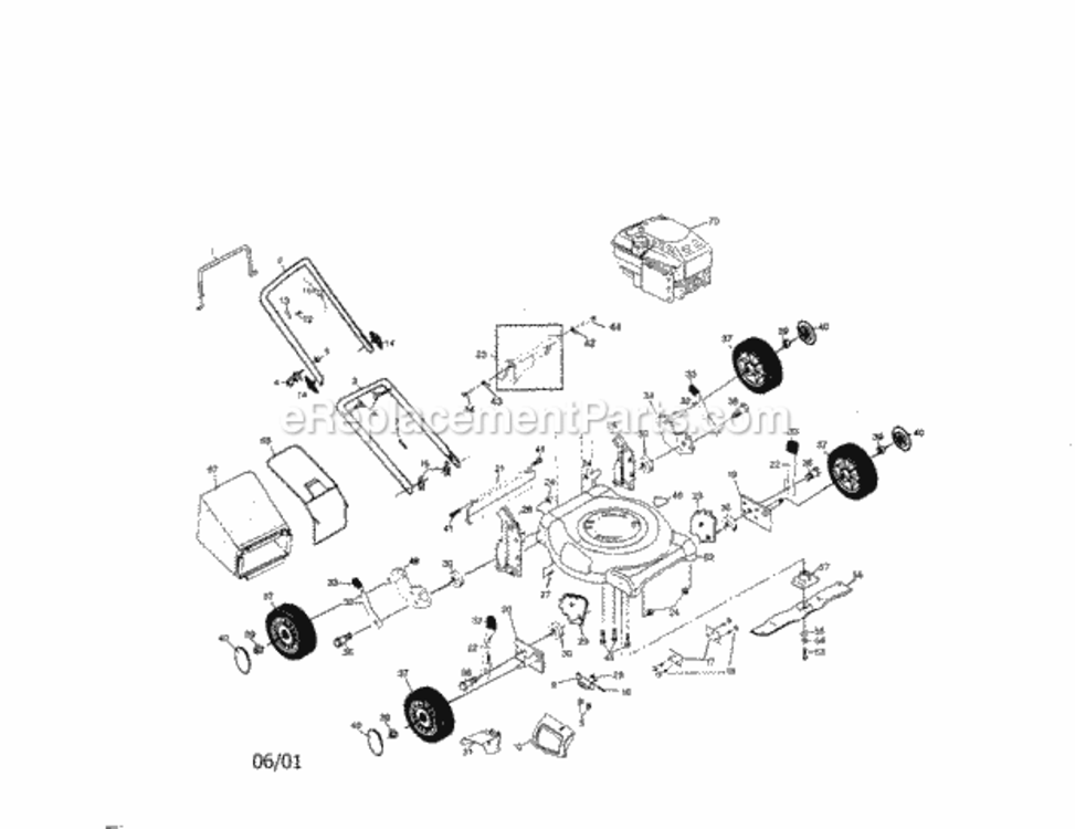 Page A Diagram and Parts List for 917388720  Craftsman Lawn Mower