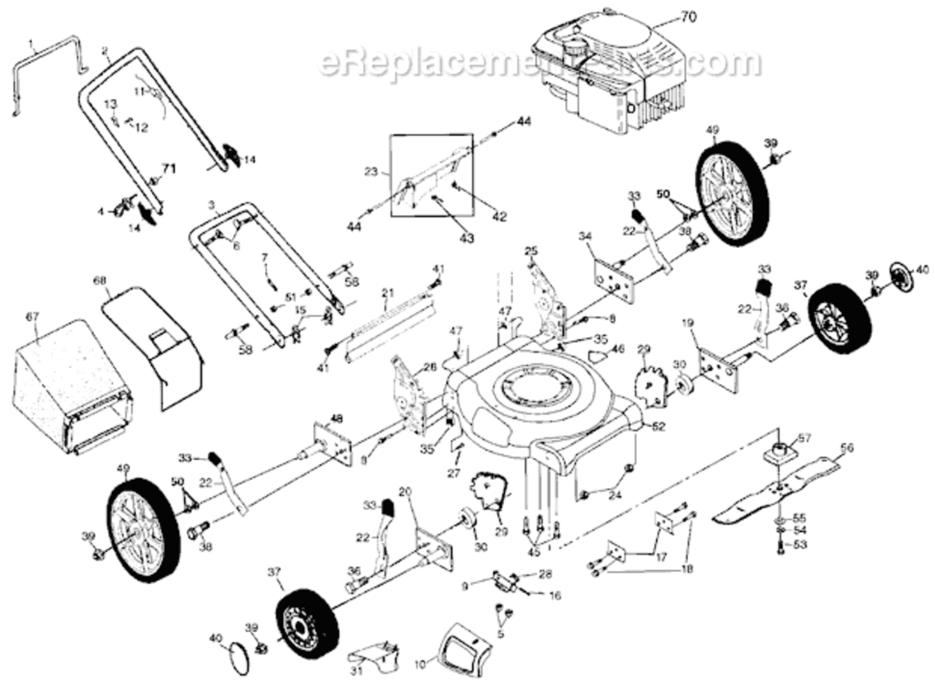 Page A Diagram and Parts List for 917388732  Craftsman Lawn Mower