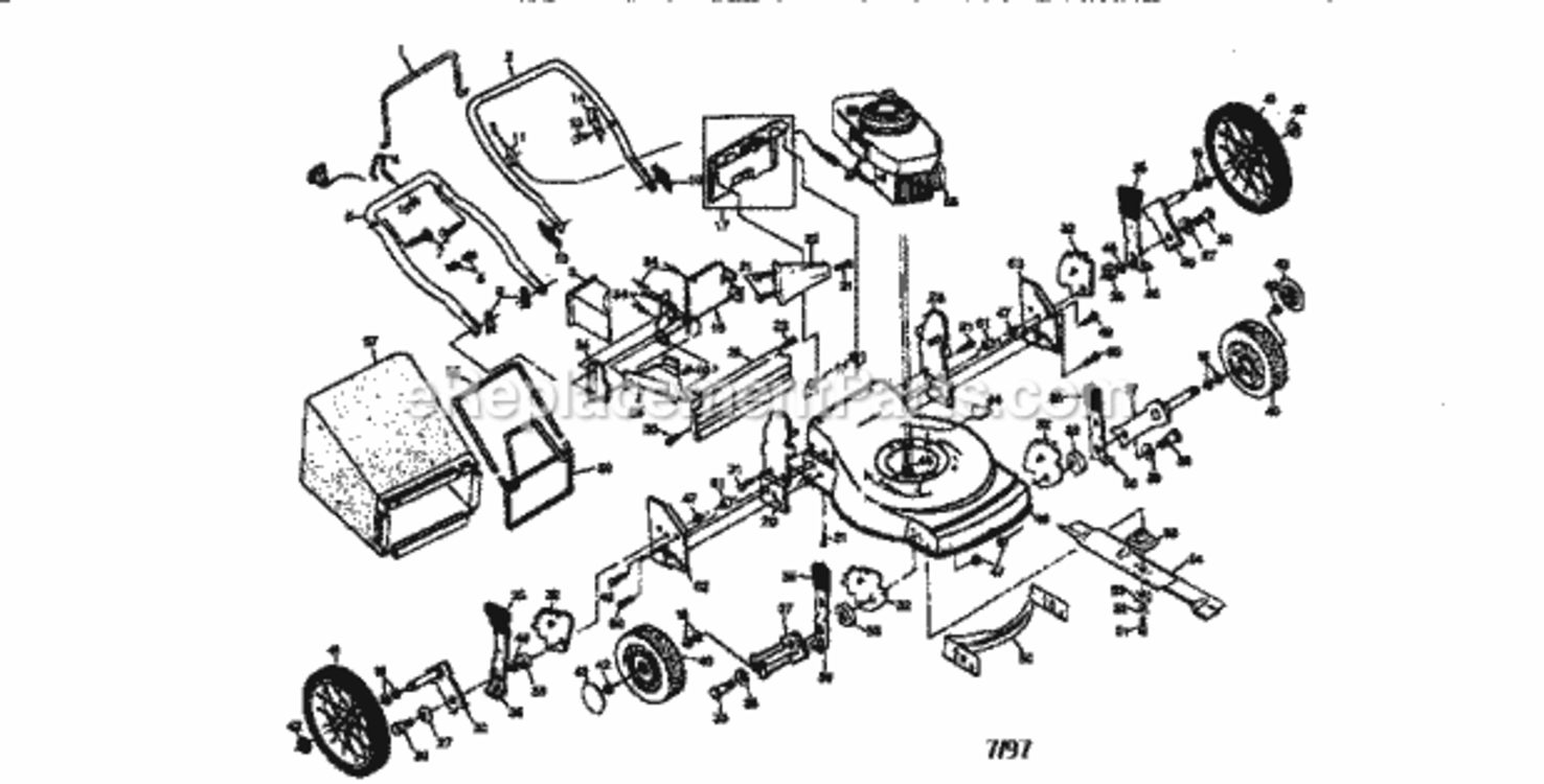 Page A Diagram and Parts List for 917389151  Craftsman Lawn Mower