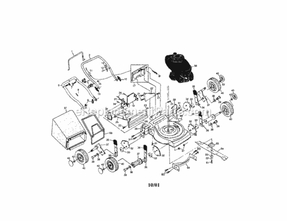 Page A Diagram and Parts List for 917389500  Craftsman Lawn Mower