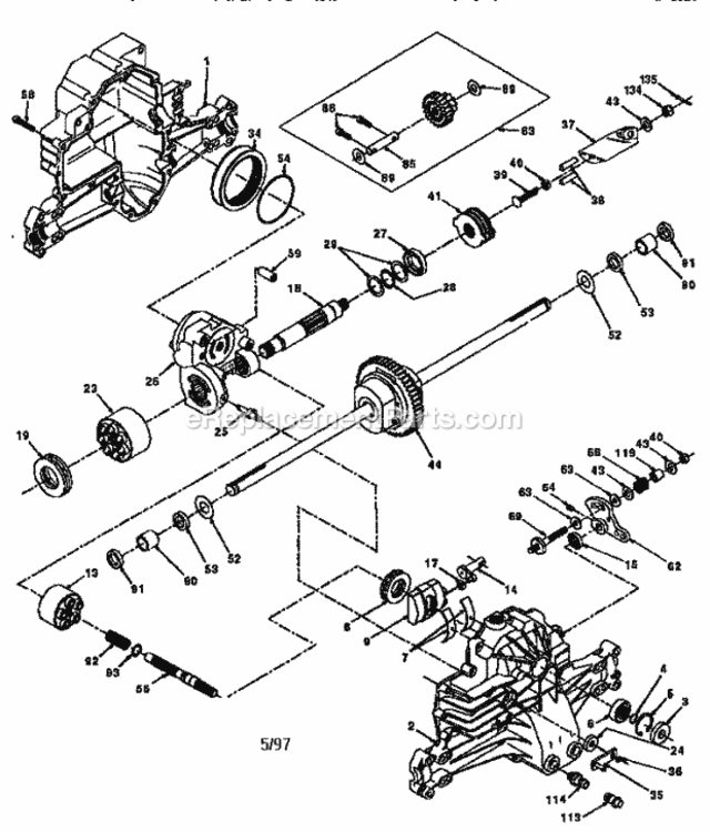 Page K Diagram and Parts List for 917446400  Craftsman Lawn Tractor