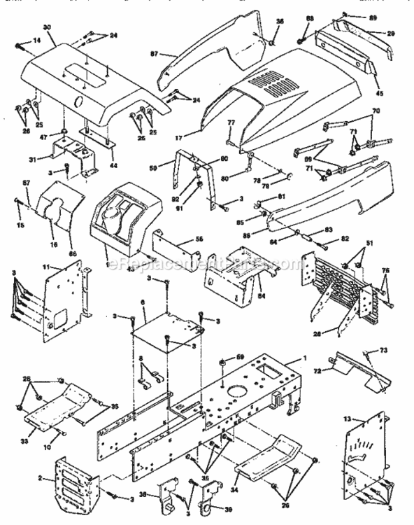 Page B Diagram and Parts List for 917446400  Craftsman Lawn Tractor