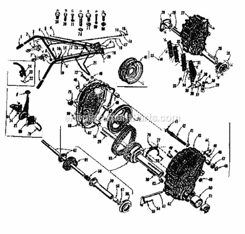 Page B Diagram and Parts List for 917575112  Craftsman Lawn Tractor