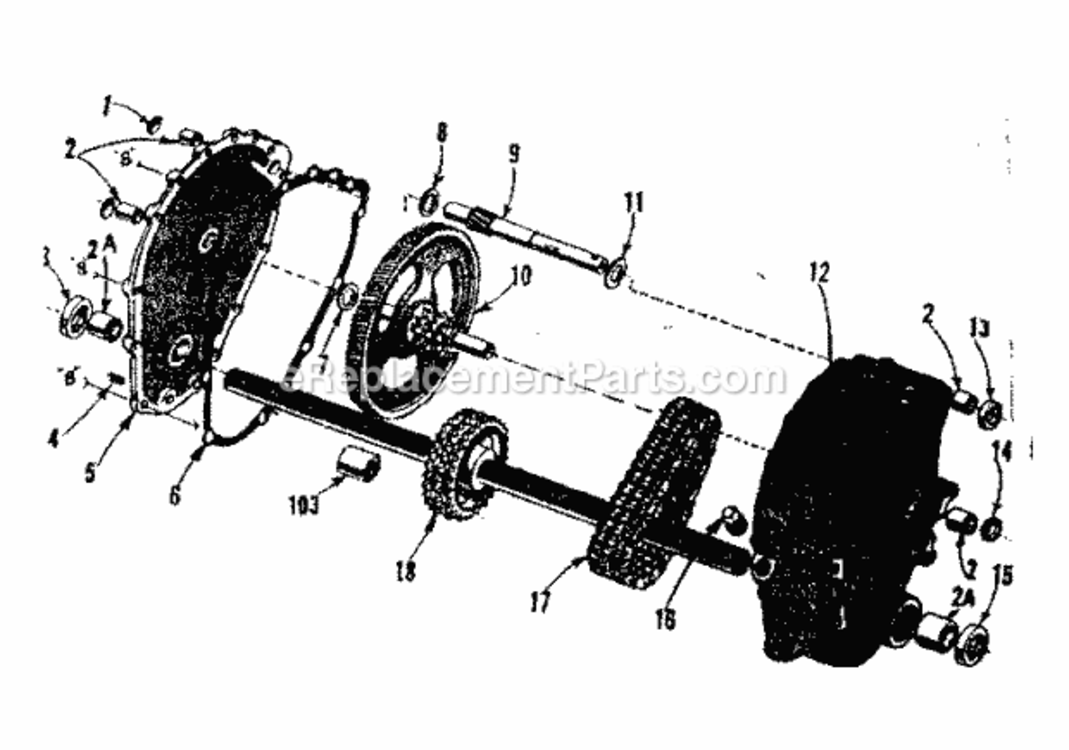 Page C Diagram and Parts List for 917575119  Craftsman Lawn Tractor