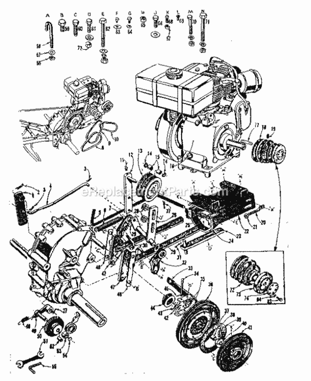 Page A Diagram and Parts List for 917575121  Craftsman Lawn Tractor