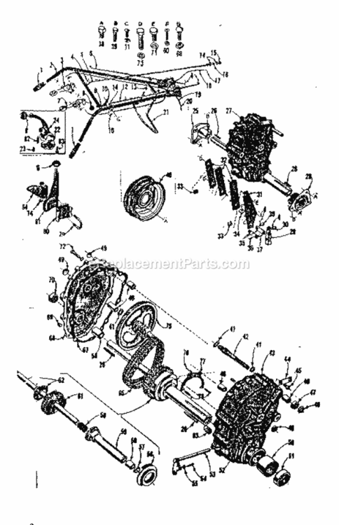 Page B Diagram and Parts List for 917575121  Craftsman Lawn Tractor