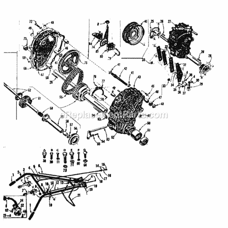 Page B Diagram and Parts List for 917575131  Craftsman Lawn Tractor