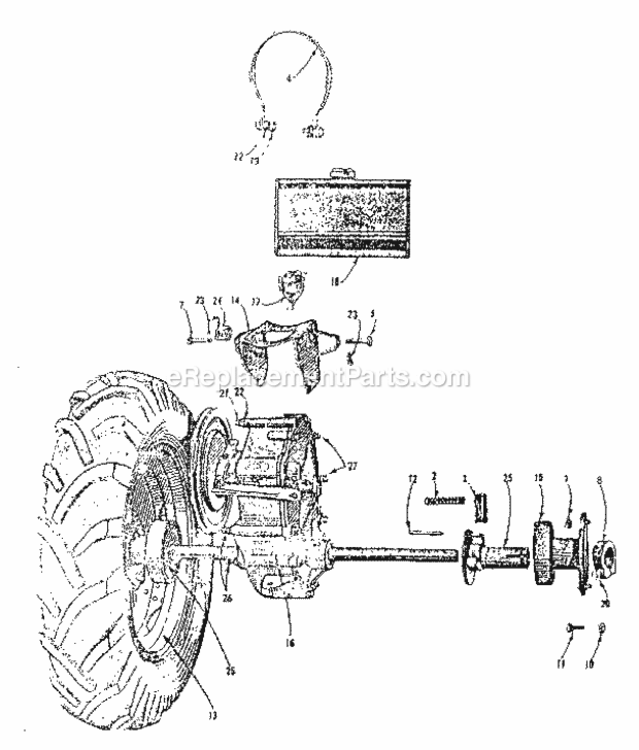 Page B Diagram and Parts List for 917575134  Craftsman Lawn Tractor