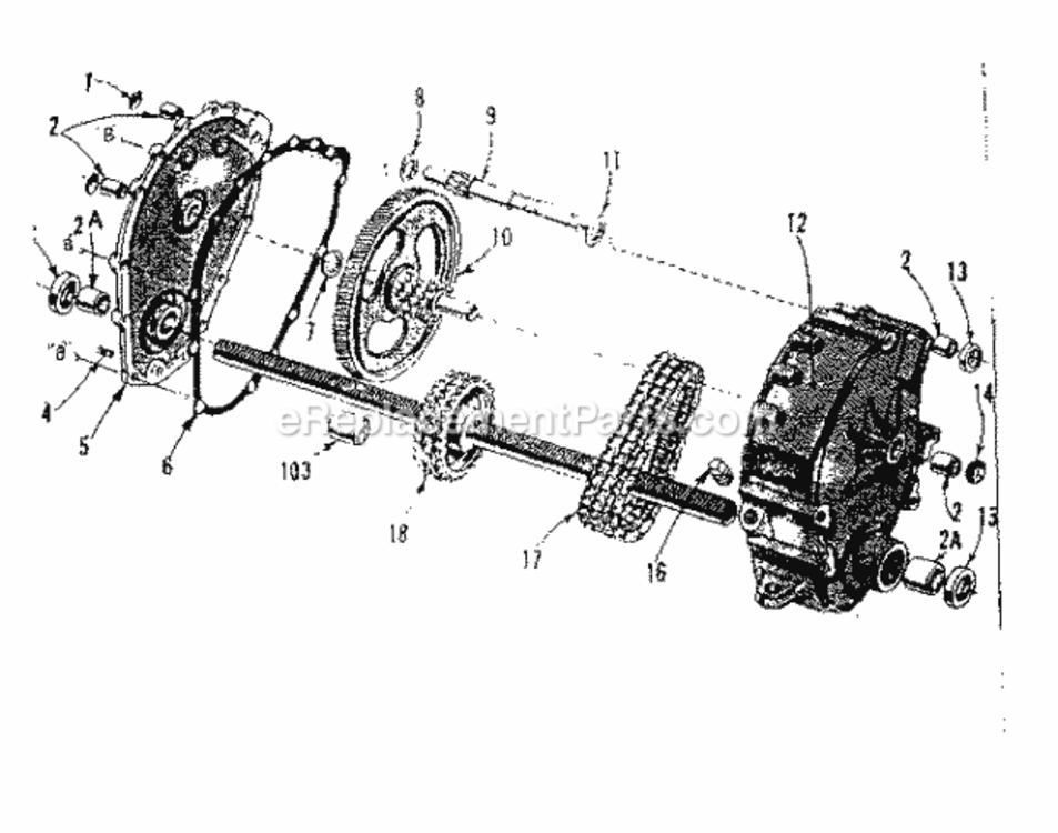 Page C Diagram and Parts List for 917575134  Craftsman Lawn Tractor