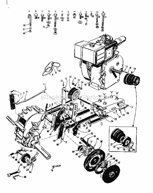 Page A Diagram and Parts List for 917575139  Craftsman Lawn Tractor
