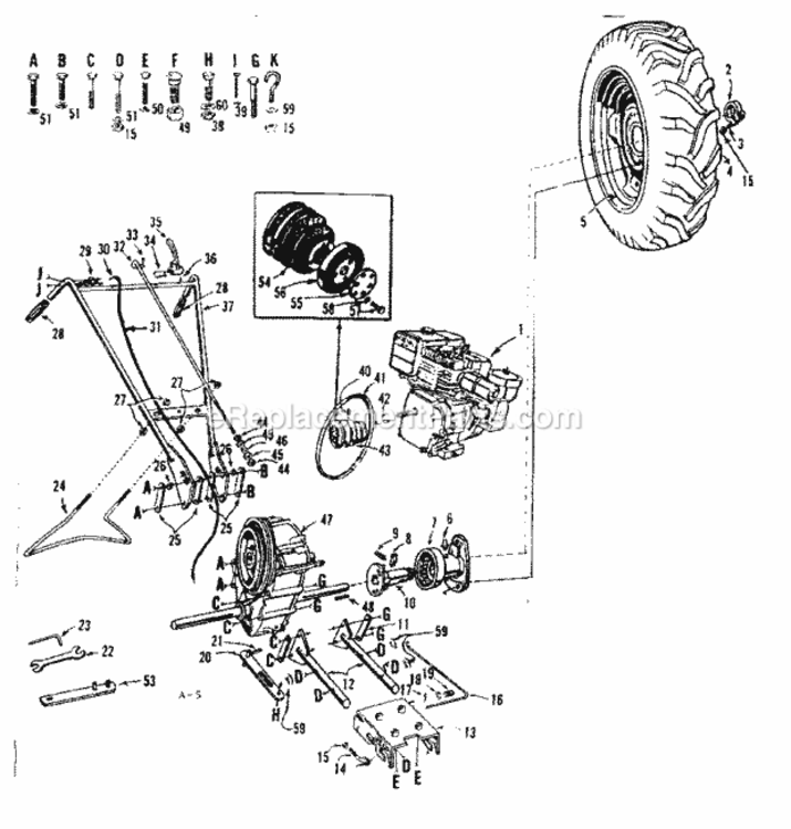Page A Diagram and Parts List for 917575143  Craftsman Lawn Tractor