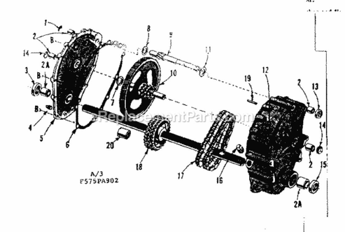 Page C Diagram and Parts List for 917575143  Craftsman Lawn Tractor