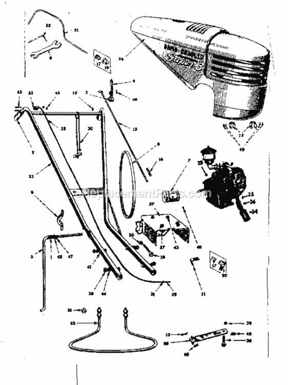 Page A Diagram and Parts List for 91757571  Craftsman Lawn Tractor