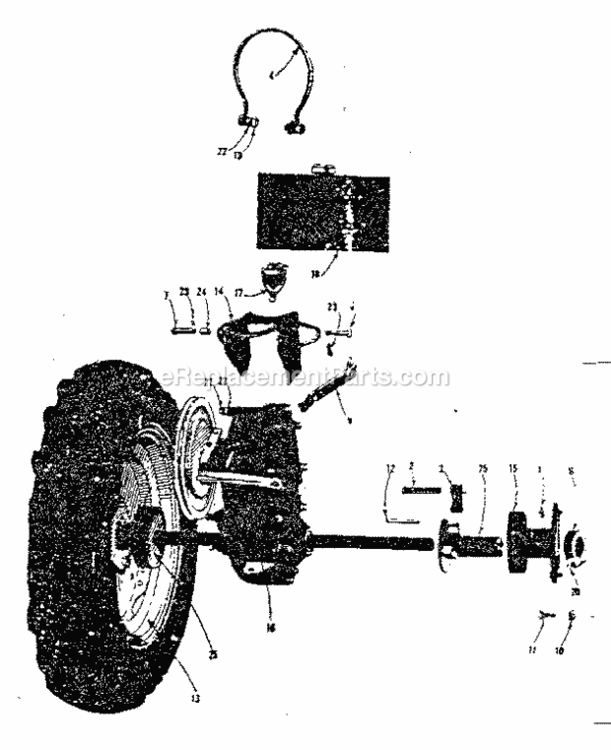 Page B Diagram and Parts List for 91757597  Craftsman Lawn Tractor