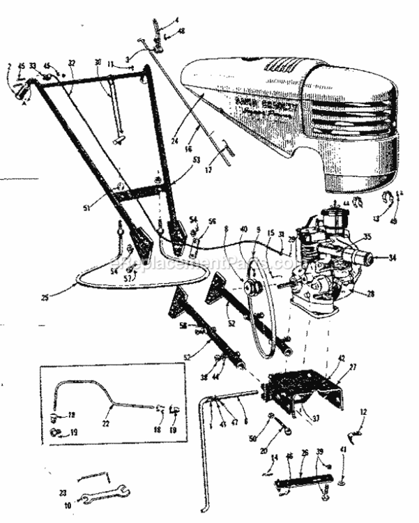 Page A Diagram and Parts List for 91757599  Craftsman Lawn Tractor