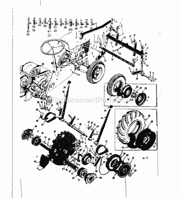Page A Diagram and Parts List for 91760602  Craftsman Lawn Tractor