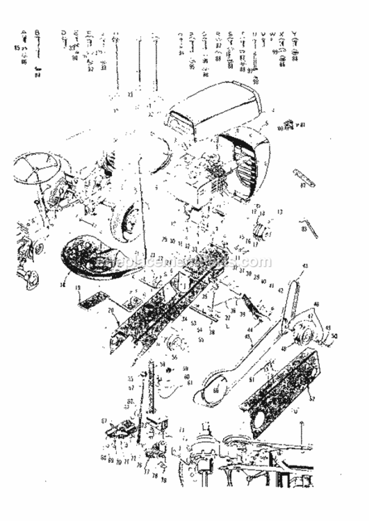 Page B Diagram and Parts List for 91760618  Craftsman Lawn Tractor