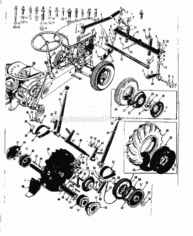 Page A Diagram and Parts List for 91760619  Craftsman Lawn Tractor